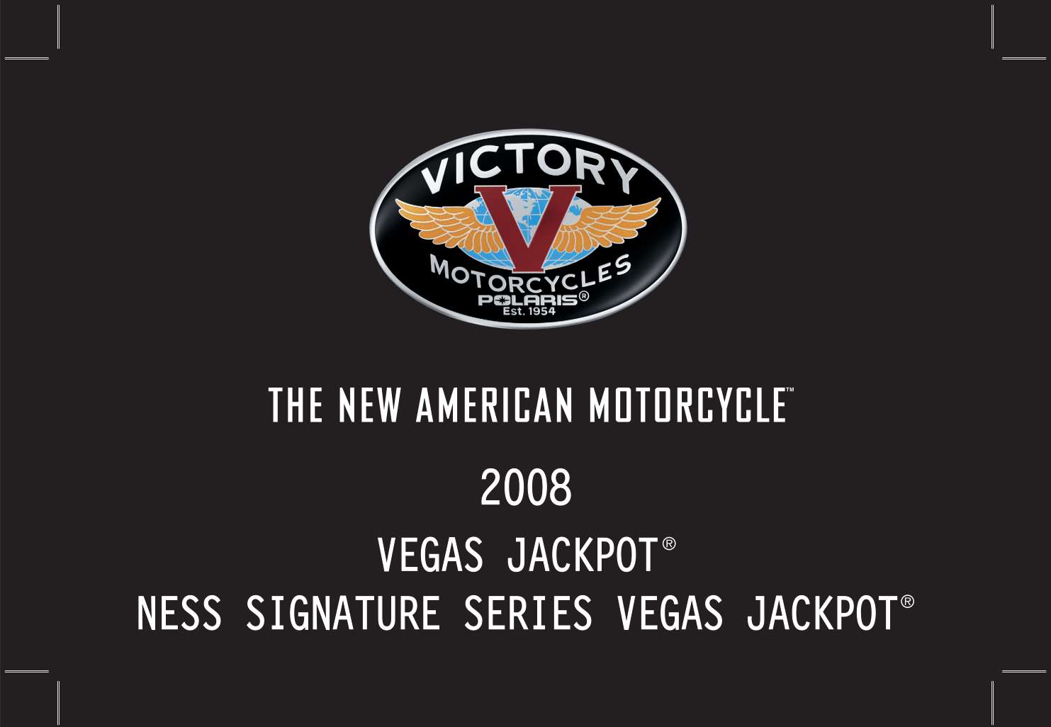 Victory Vegas Jackpot 2008 Owner's Manual