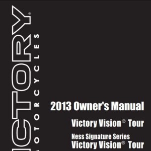 Victory Vision Tour 2013 Owner's Manual