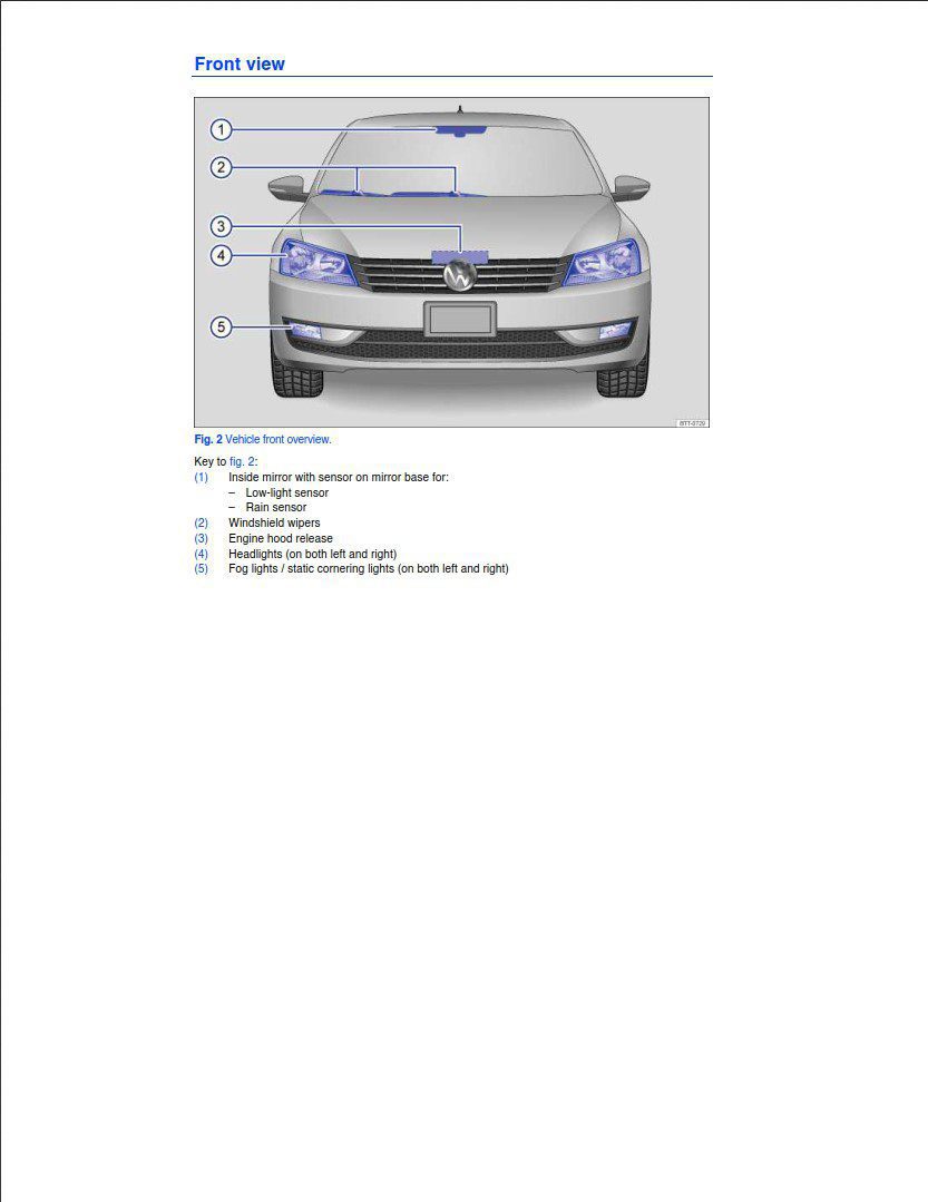 Volkswagen Passat 2015 Owner's Manual