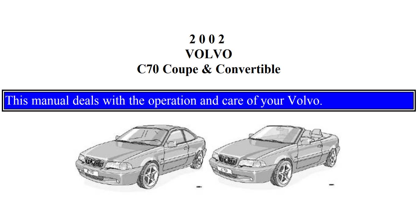 Volvo C70 2002 Owner's Manual