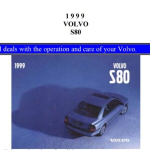 Volvo S80 1999 Owner's Manual