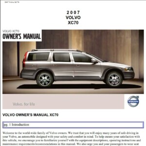 Volvo XC70 2007 Owner's Manual