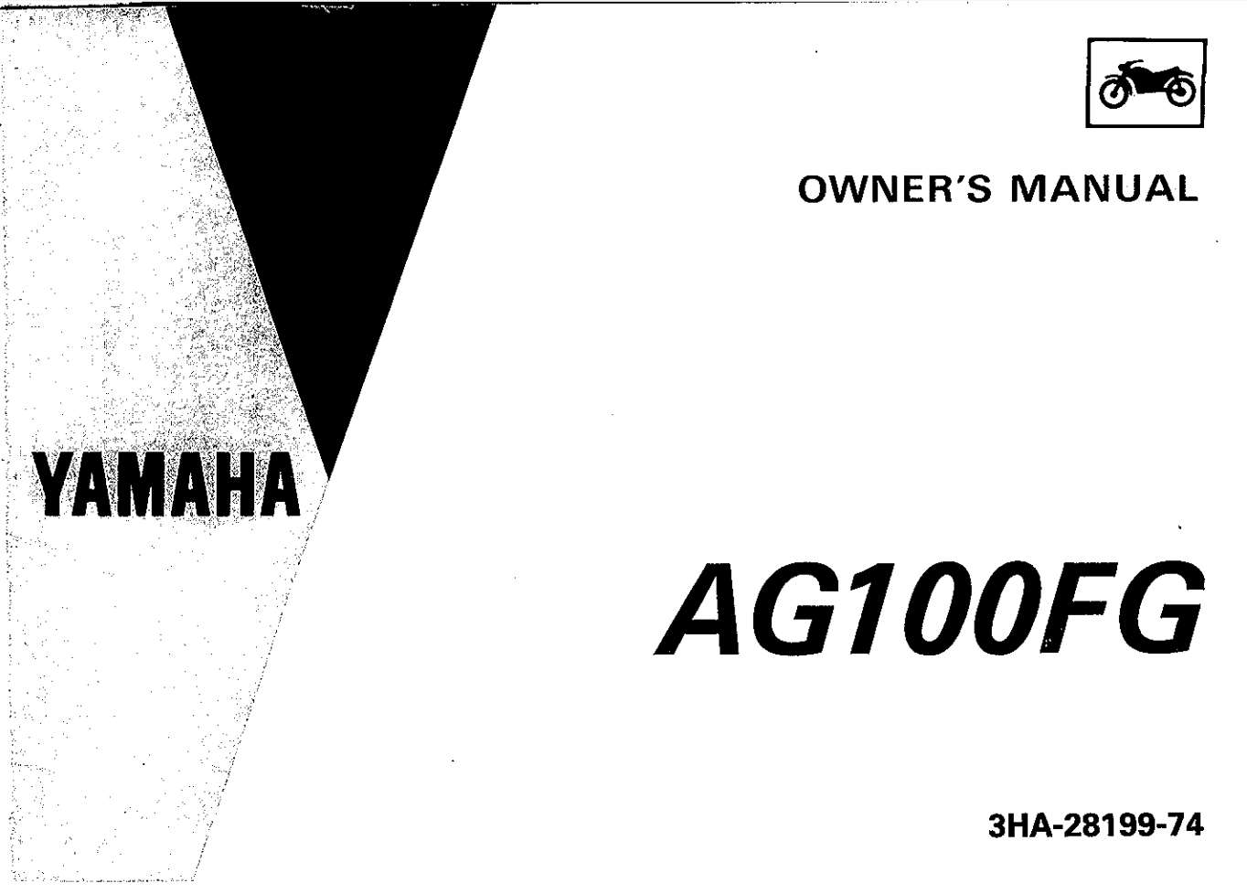 Yamaha AG100-175F G 1995 Owner’s Manual