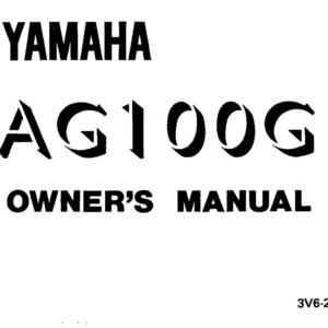 Yamaha AG100 G Owner’s Manual