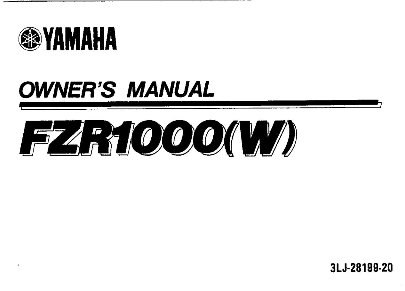 Yamaha FZR1000 U 1987 Owner’s Manual