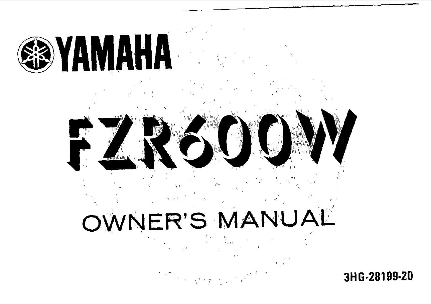 Yamaha FZR600 W 1990 Owner’s Manual