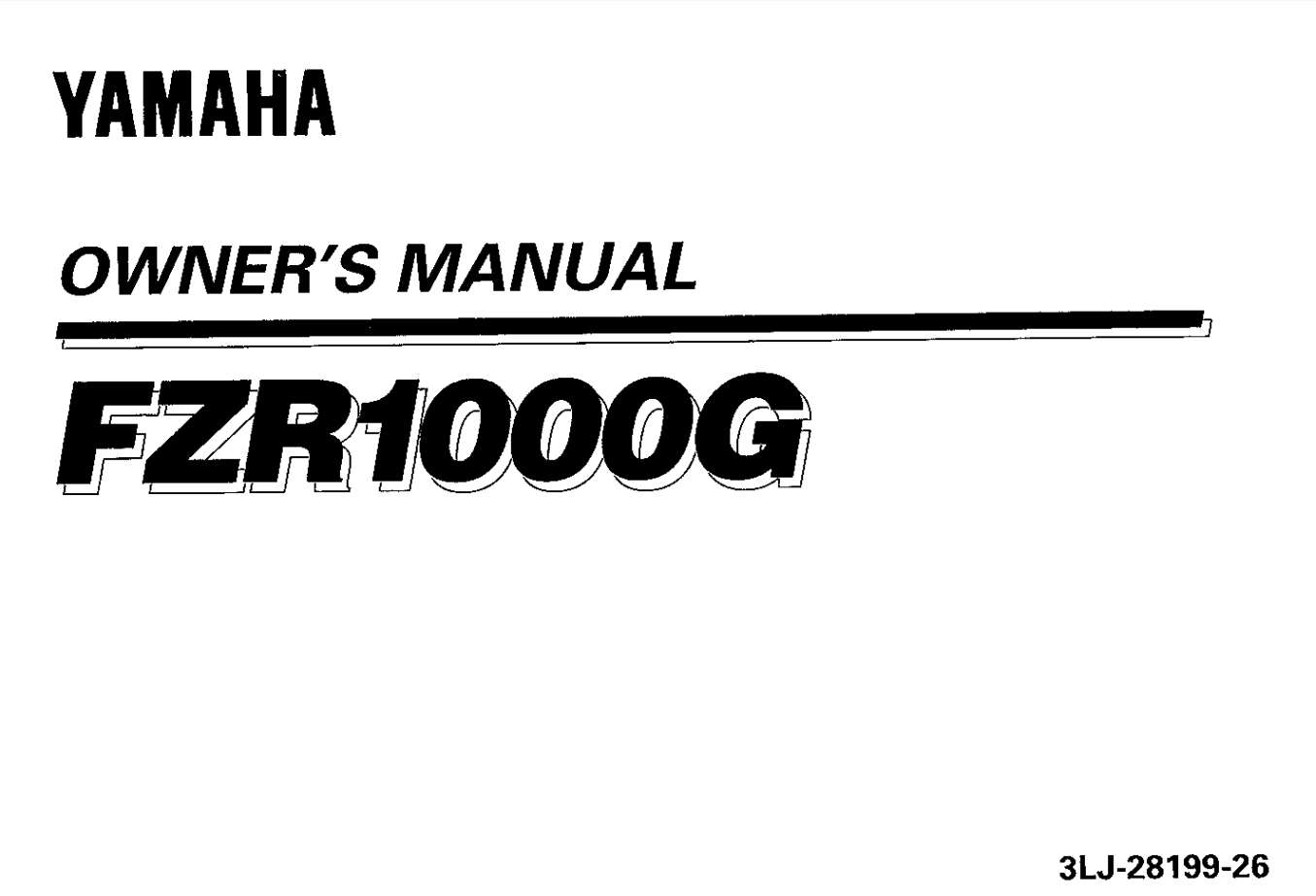 Yamaha FZS1000 D 1995 Owner’s Manual