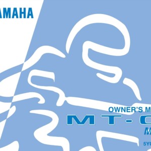 Yamaha MT01 X 2008 Owner’s Manual