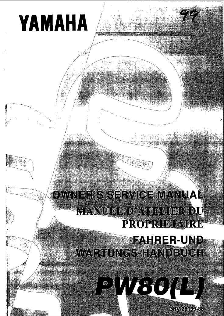 Yamaha PW80 L 1999 Owner’s Manual
