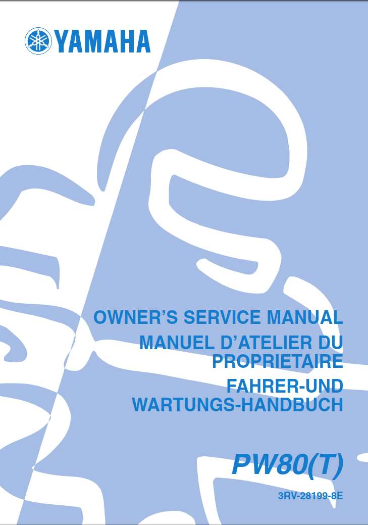 Yamaha PW80 T 2005 Owner’s Manual