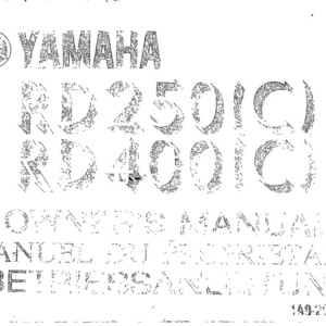 Yamaha RD (250) (400) Owner’s Manual