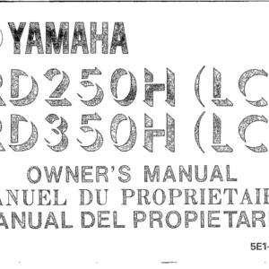 Yamaha RD250 (LC)- 350 (LC) 1981 Owner’s Manual