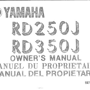 Yamaha RD250J 350J 1982 Owner’s Manual