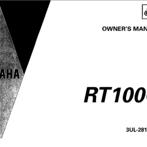 Yamaha RT100 G 1995 Owner’s Manual
