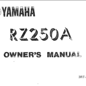 Yamaha RZ250 A 1989 Owner’s Manual