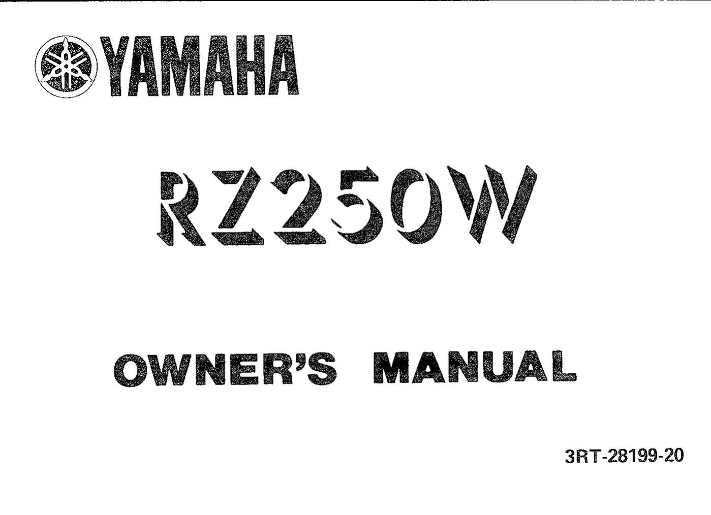 Yamaha rz250 manuals