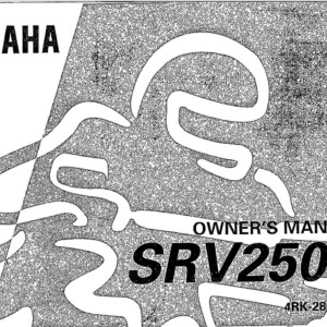 Yamaha SRV250 H 1996 Owner’s Manual