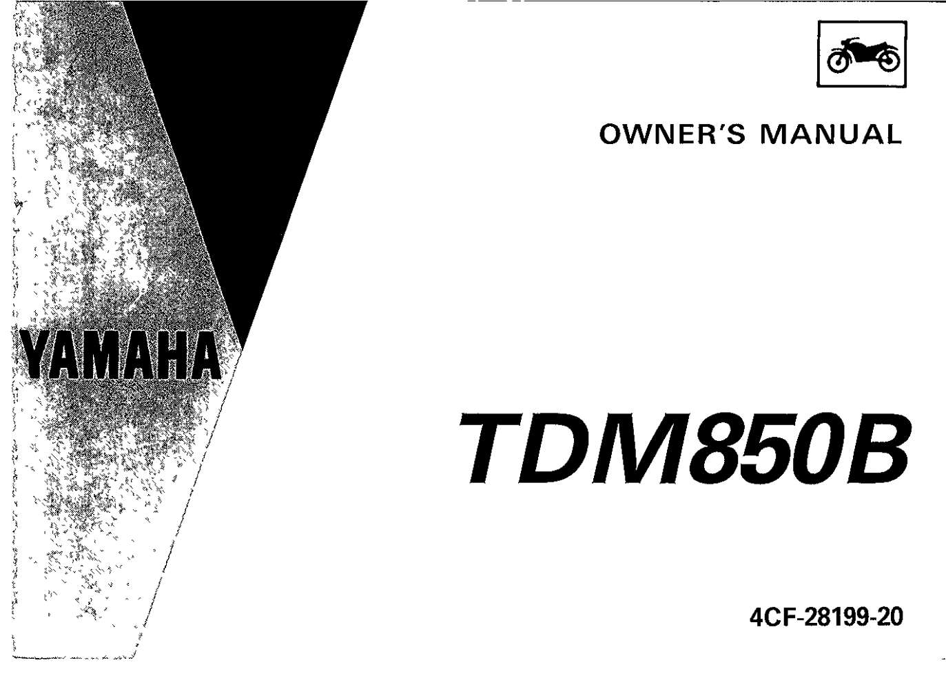Yamaha Tdm850 B 1992 Owner U2019s Manual