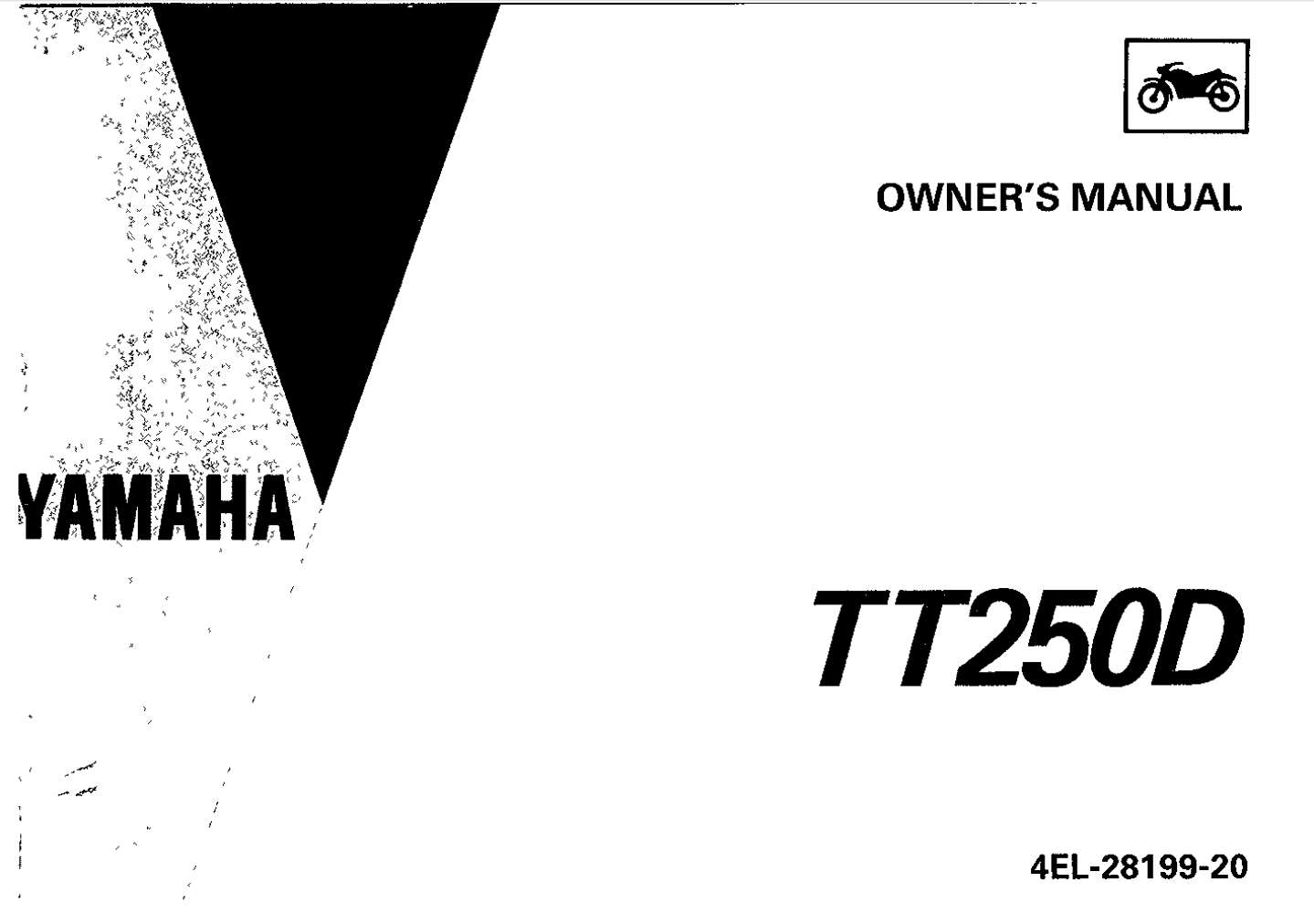 Yamaha TT250 D 1992 Owner’s Manual