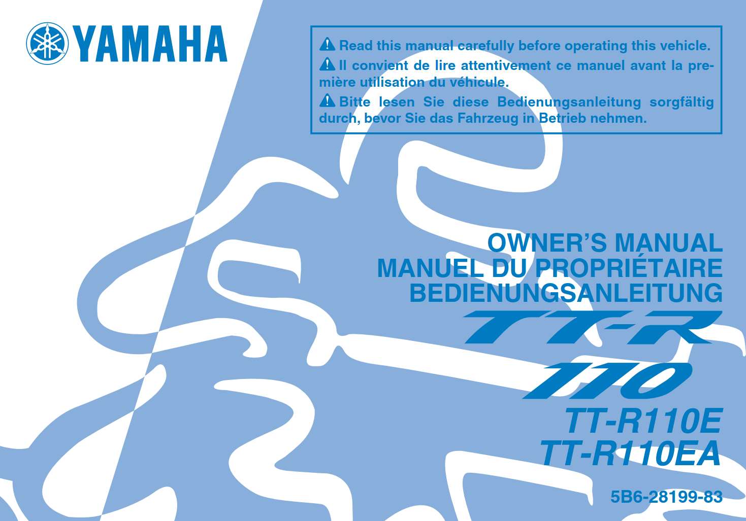 Yamaha TTR110 (E) (EA) 2011 Owner’s Manual