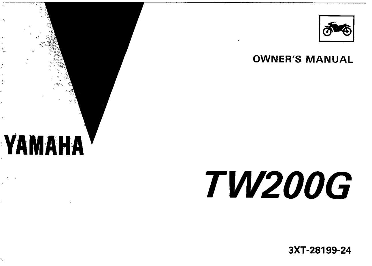 Yamaha TW200 G 1995 Owner’s Manual