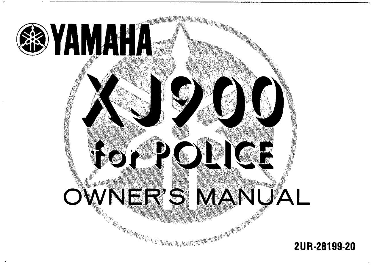 Yamaha XJ900 1988 Owner’s Manual