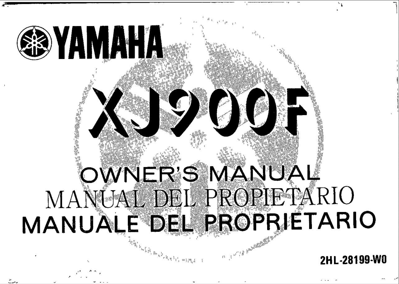Yamaha XJ 900 S 2000-2001 Bedienungsanleitung Handbuch OWNER`S MANUAL GB 