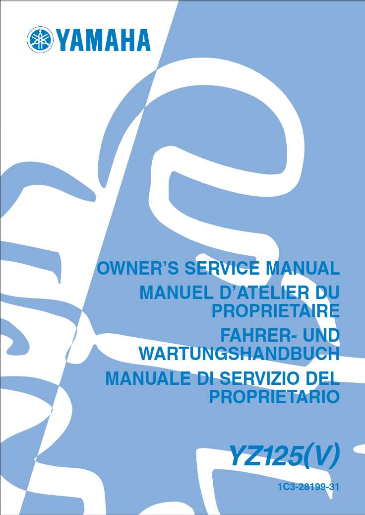 Yamaha YZ125 V 2006 Owner’s Manual