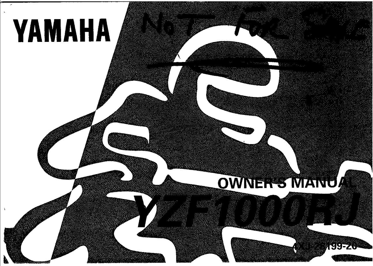 Yamaha YZF1000 J 1997 Owner’s Manual