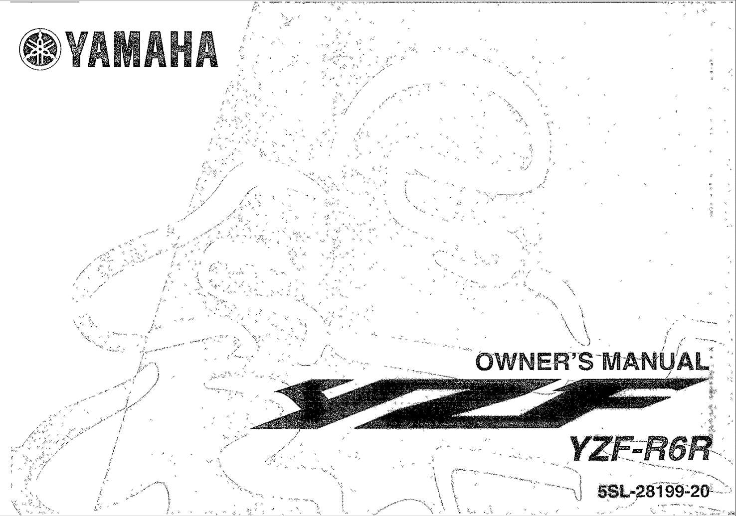 Yamaha YZFR6 R 2003 Owner’s Manual