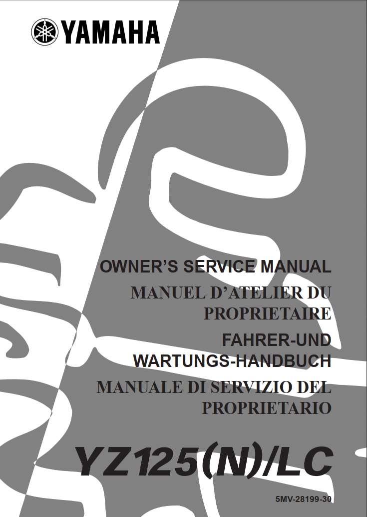 Yamaha YZR125 (N) LC 2001 Owner’s Manual