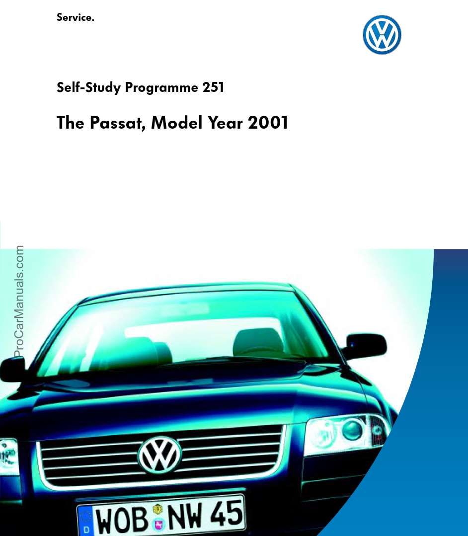 Self Study Program 251 - The Passat Model Year 2001