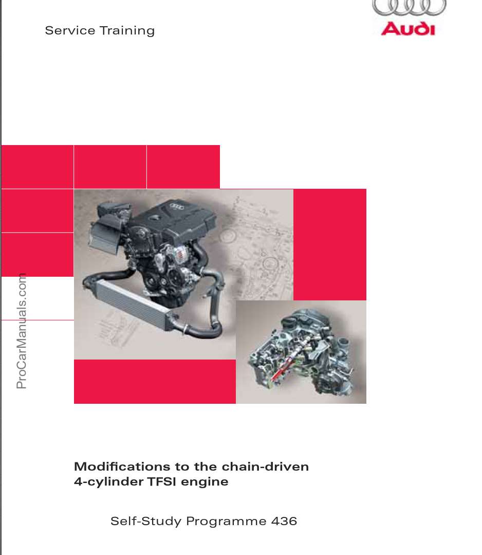 Self Study Program 436 - Modifications to the chain-driven 4-cylinder TFSI engine