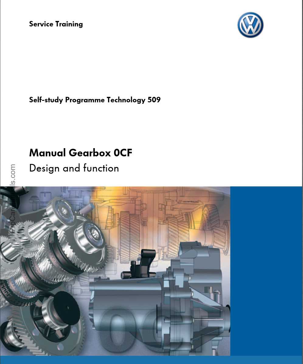 Self Study Program 509 - Manual Gearbox 0CF Design and function