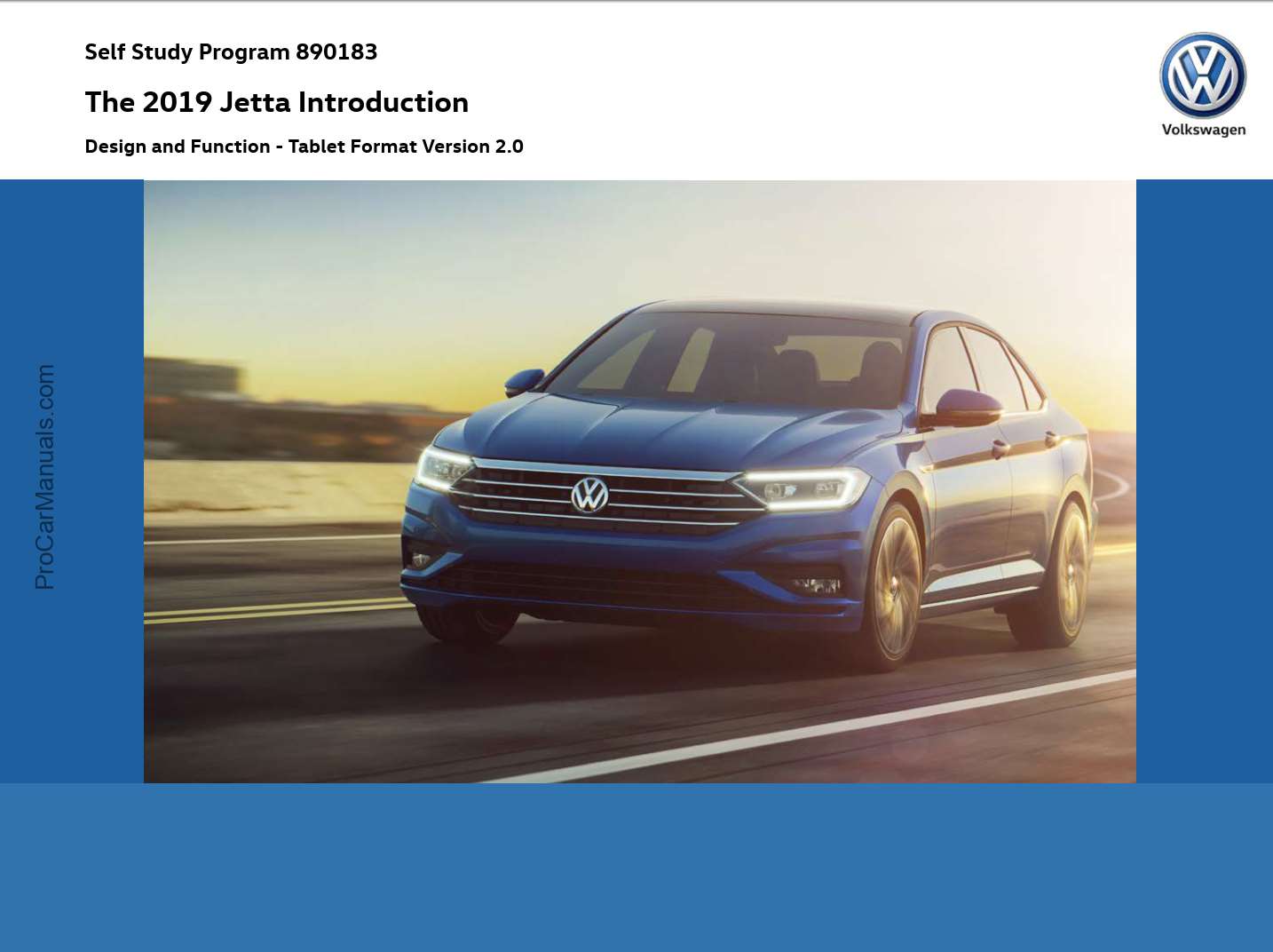 Self Study Program 890183 - The 2019 Jetta Introduction