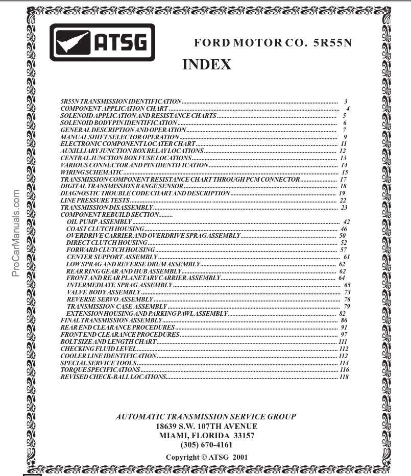 Ford 5R55N - ATSG (Automatic Transmission Service Group)