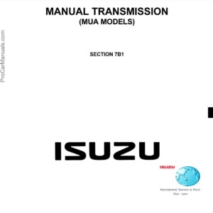 Isuzu Manual Transmission MUA Models