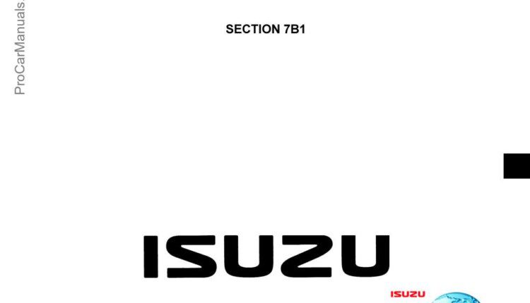 Isuzu Manual Transmission MUA Models
