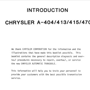 A-404 413 415 470 – ATSG (Automatic Transmission Service Group)