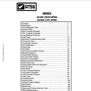 ACURA M1WA MPWA – ATSG (Automatic Transmission Service Group)
