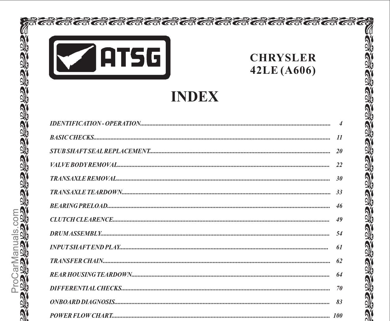 Chrysler 42LE (A606) – ATSG (Automatic Transmission Service Group)