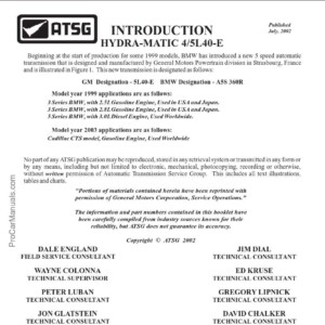 Dodge Jeep 46RE 47RE 48RE – ATSG (Automatic Transmission Service Group)