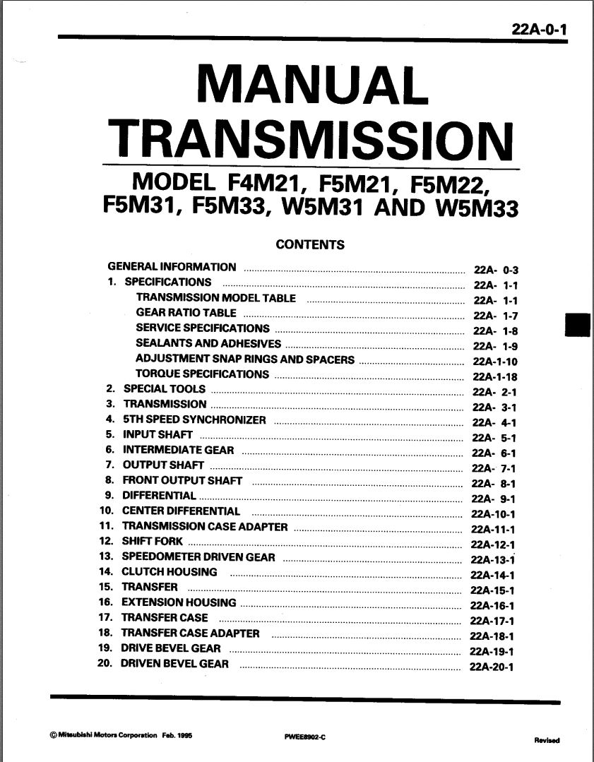 w5m33 rebuild manual