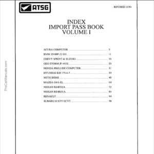Import Computer Control Volume 1 – ATSG (Automatic Transmission Service Group)