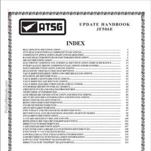 JATCO JF506E Transmission Update Handbook – ATSG (Automatic Transmission Service Group)
