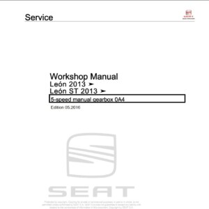 Seat 5-speed manual gearbox 0A4 Workshop Manual