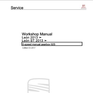 Seat 6-speed manual gearbox 02S Workshop Manual