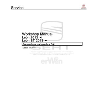 Seat 6-speed manual gearbox 0AJ Workshop Manual