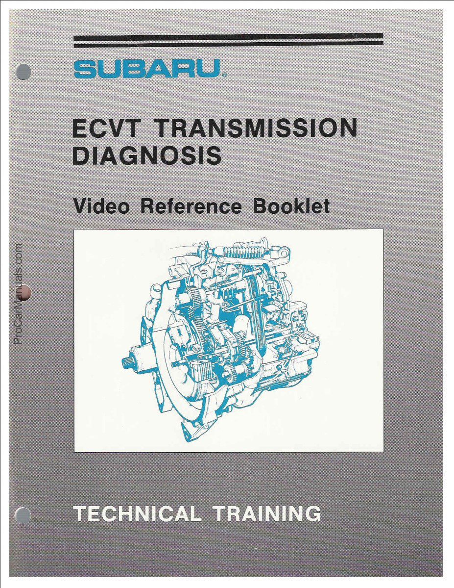 Subaru ECVT Transmission Diagnosis