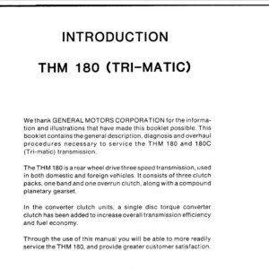 THM 180 – ATSG (Automatic Transmission Service Group)